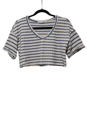 Altar'd State Women's Blue/White Striped Crop Top-Size XXS